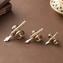 Brass Miniature Cannon Set – Handcrafted Decorative Showpiece (Set of 3)